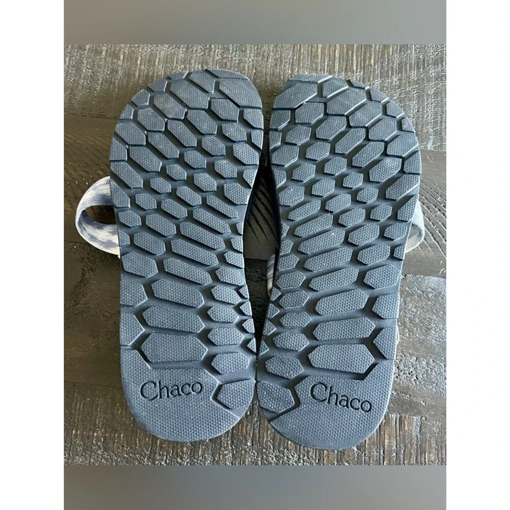 Chaco Lowdown Slide Sandals Mens 9 Blue Gray Tie Dye Outdoor Comfort